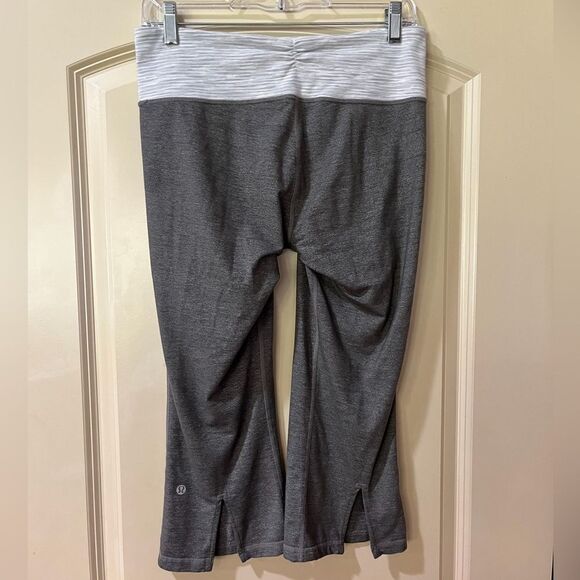 LULULEMON Groove Crop Leggings Gray Women’s Size 8 - Picture 2 of 4
